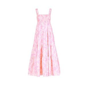 MICHAEL Michael Kors Palm Tiered Smock Midi Dress